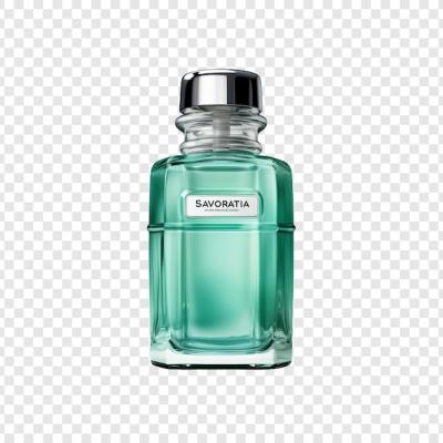 Mouthwash Bottle PSD Template: Isolated on Transparent Background