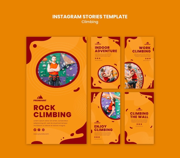 Rock Climbing Instagram Stories Template