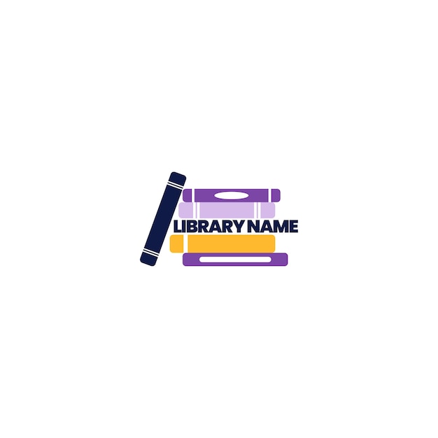 Flat Design Library Logo Template – Free Download