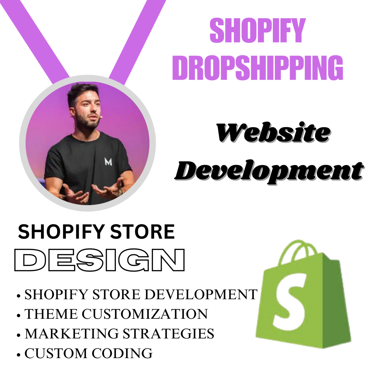 I will design, redesign Shopify store, Shopify website, Shopify dropshipping store