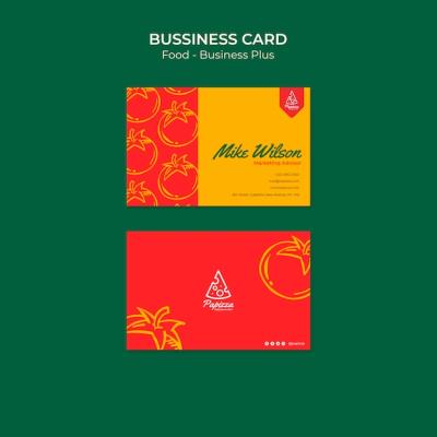 Flat Design Food Business Card Design