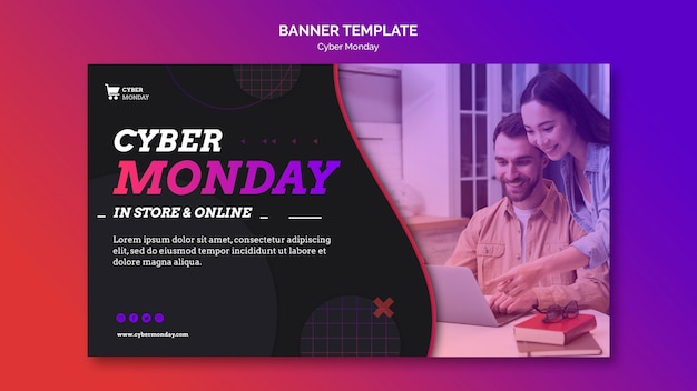 Cyber Monday Concept Banner Template