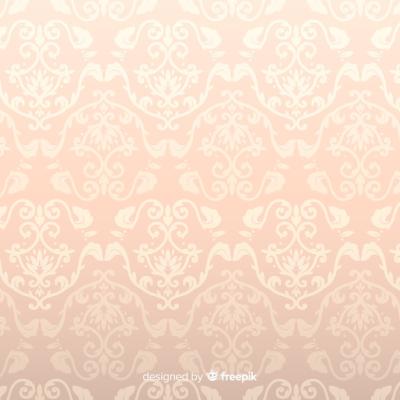 Hand drawn decorative damask background