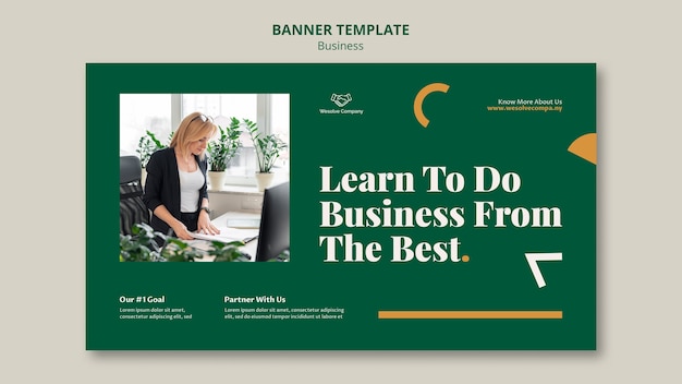 Flat Design Business Template: Free Download