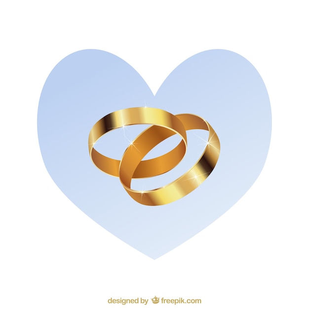 Gold Wedding Rings: Free Download Vector Templates