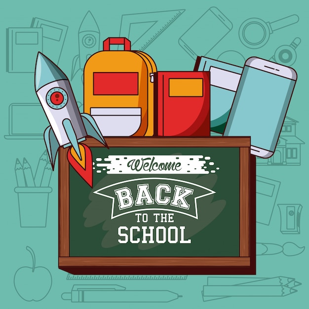 Back to School Card Vector Template – Free Download