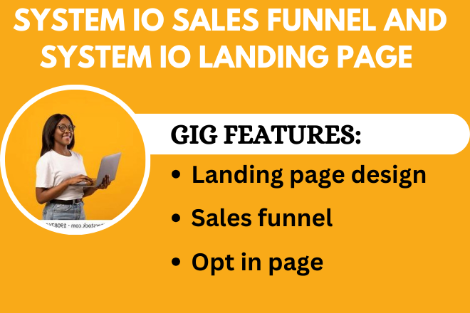 I will create systeme io sales funnel and systeme io landing page