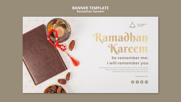 Ramadan Banner Template with Photo