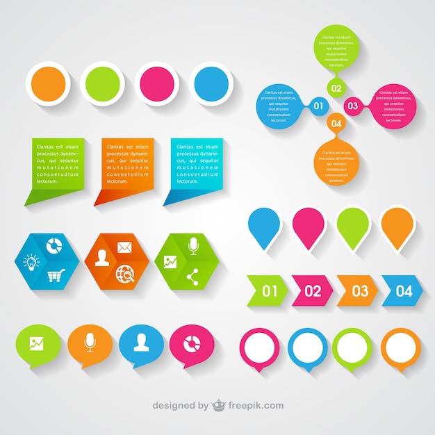 Colorful Infographic Elements for Free Download