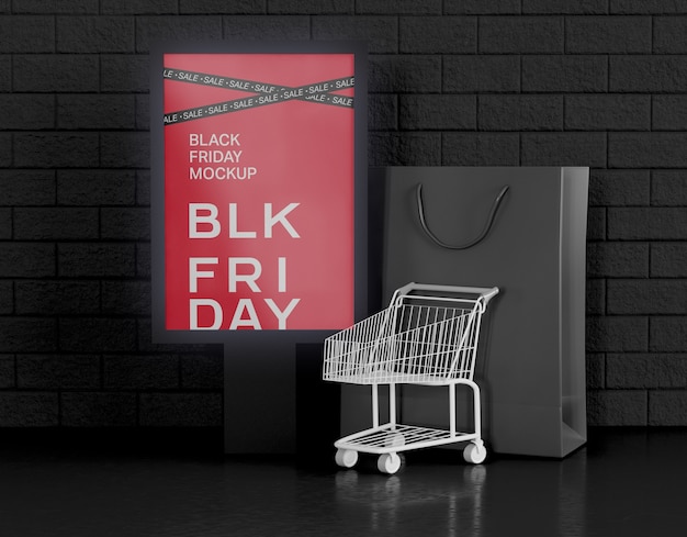 Black Friday Sale Banner Advertising Mockup – Free Download