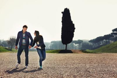 Young Couple in Green Park in Rome – Free Stock Photo Download