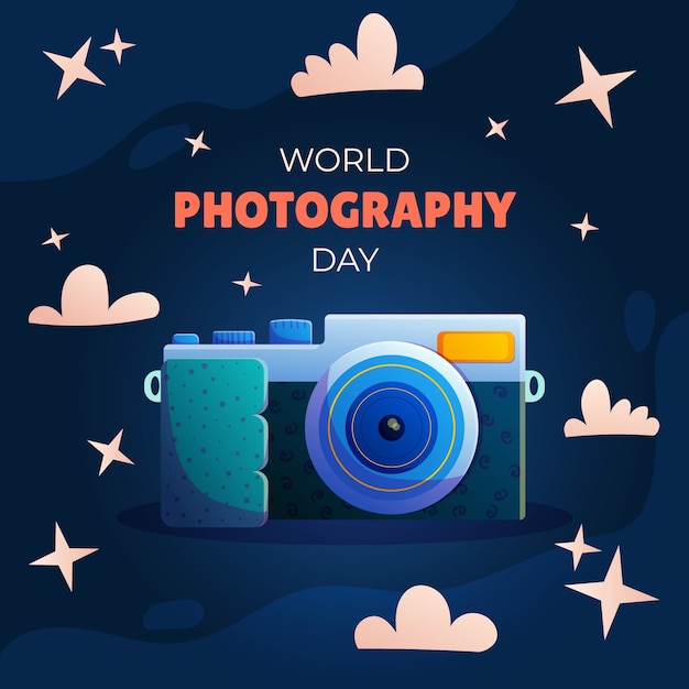 World Photography Day Gradient Illustration