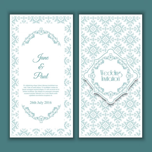 Decorative Wedding Invitation Design