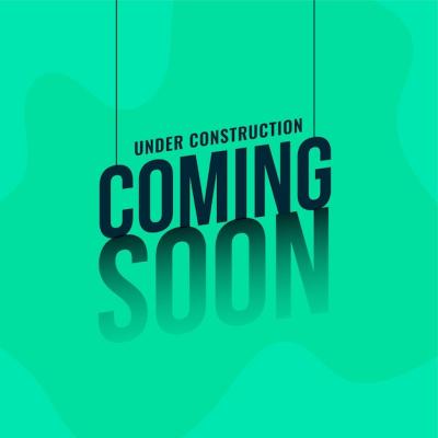 Under Construction Coming Soon Hanging Text Background