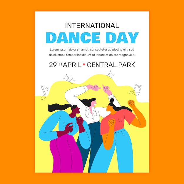 International Dance Day Vertical Poster Template