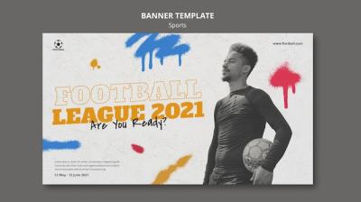 Football Sport Banner Template – Free Download