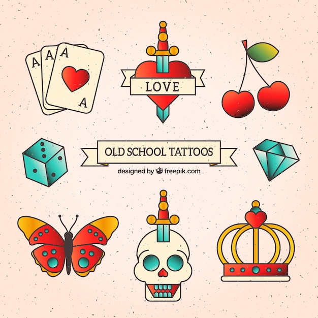 Old School Tattoo Collection Vector Templates