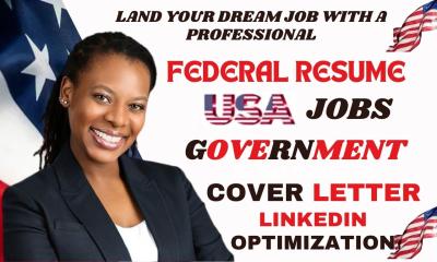 I will write federal, KSA response, military, veteran, and USAJOBS and government resume