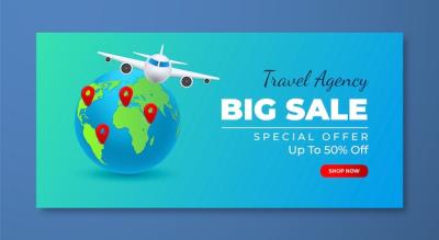 Travel Agency Business Sale Banner Template