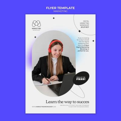 Marketing flyer template design