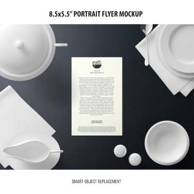 5.5×8.5” Portrait Flyer Mockup – Free Download