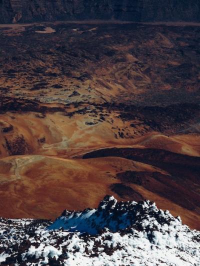 Snowy Mountain Near Dry Hills – Free Stock Photo for Download