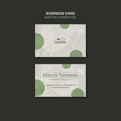 Nature Cosmetics Business Card Template – Free Download