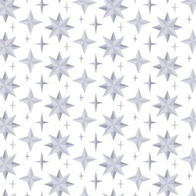 Flat Design Silver Stars Pattern