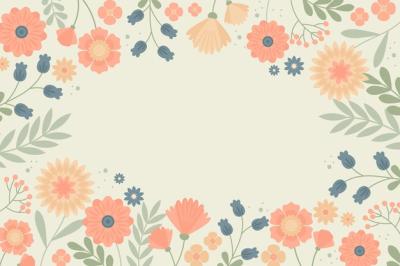 Flat floral background