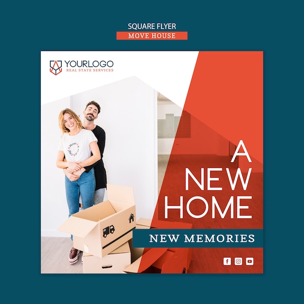 Move House Flyer Template Concept