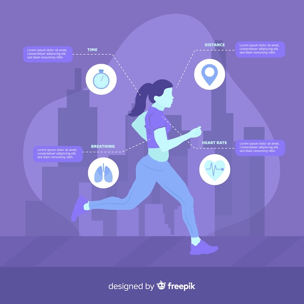 Purple Health Infographic Flat Design