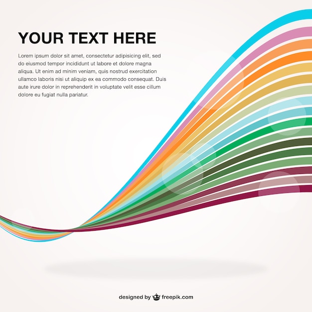 Abstract Wavy Colorful Lines Background