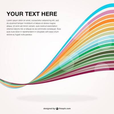 Abstract Wavy Colorful Lines Background