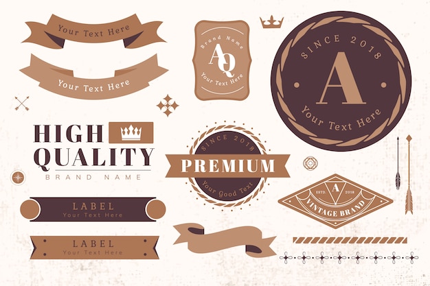 Vector Templates for Logo and Banner Design Elements