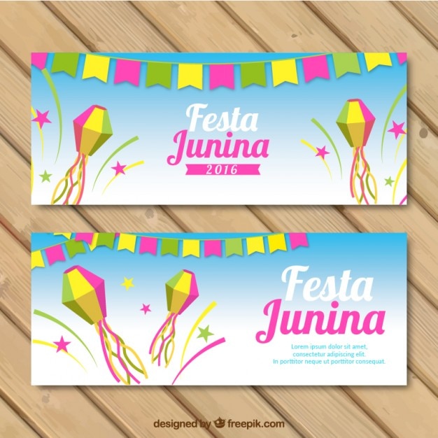 Banners of festa junina decoration