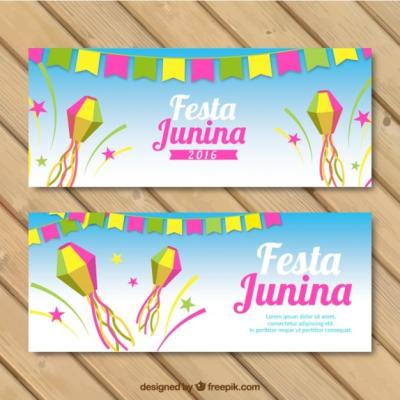 Banners of festa junina decoration