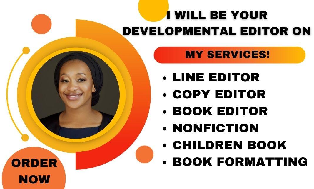 I will be your developmental editor on line copy book editing children book