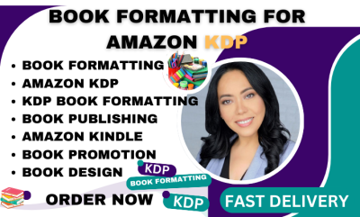 I will do flawless book, ebook formatting for amazon KDP publishing kindle publishing