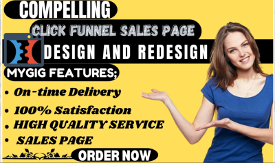 I will do Clickfunnel marketing, GoHighLevel, sales funnel, squeeze page, sales page