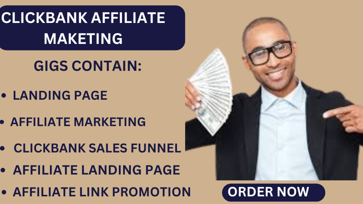 I will do affiliate marketing, landing pages