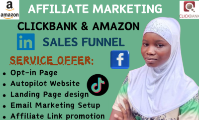 I will build autopilot amazon affiliate website, affiliate marketing link promotion