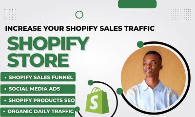 I will do Shopify marketing sales funnel promote Shopify store Shopify manager