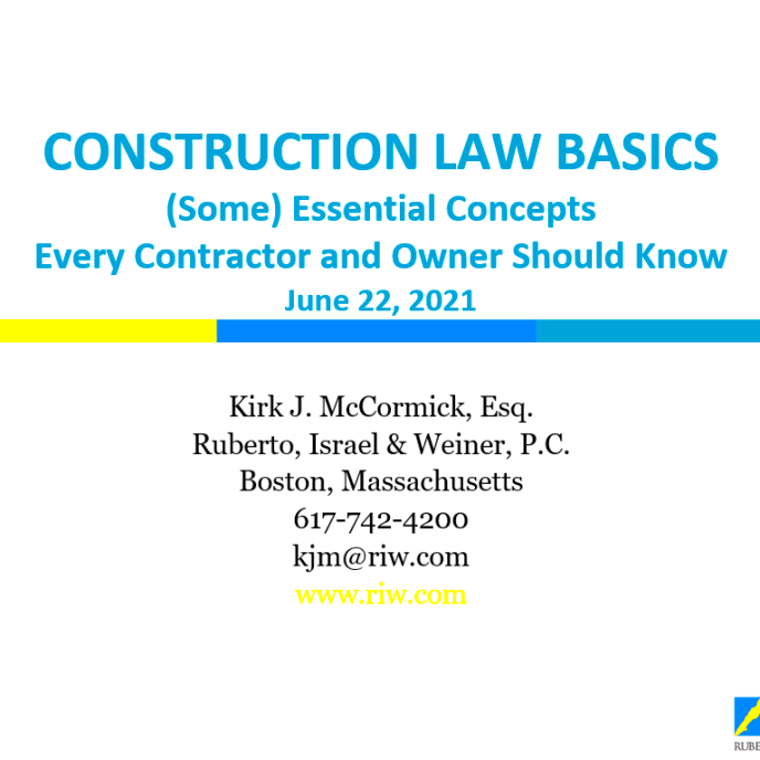 Webinar Recording Construction Law Basics Essential Concepts Every 