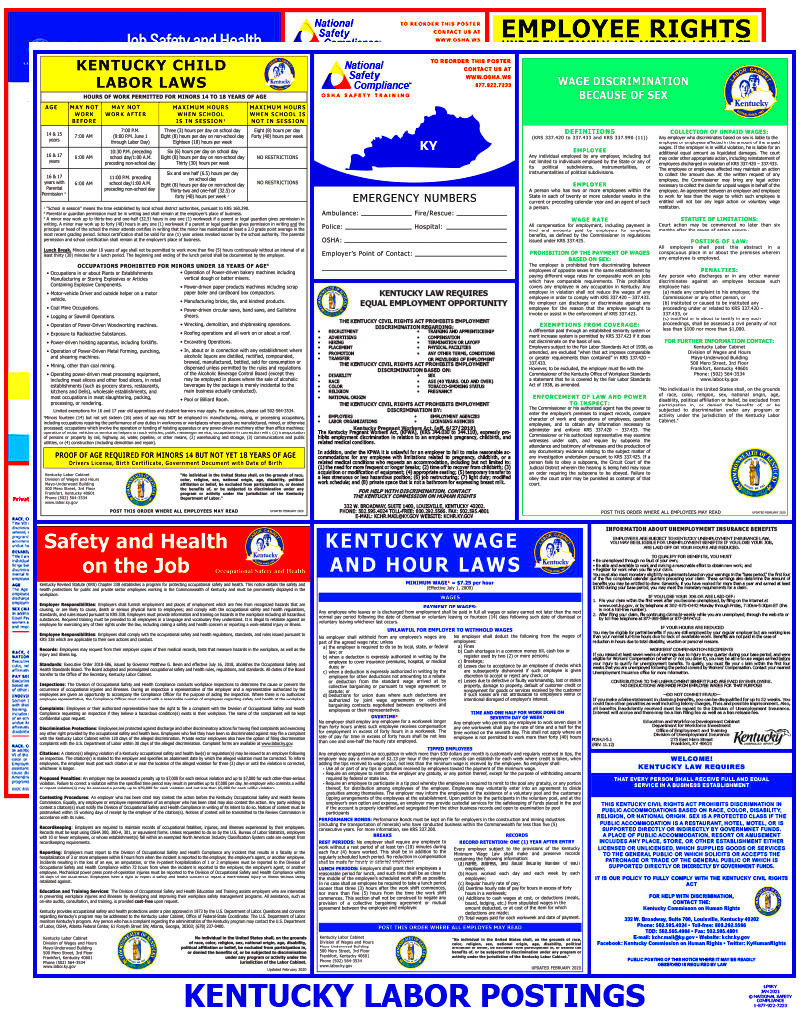 2024 Kentucky State Federal Labor Law Posters