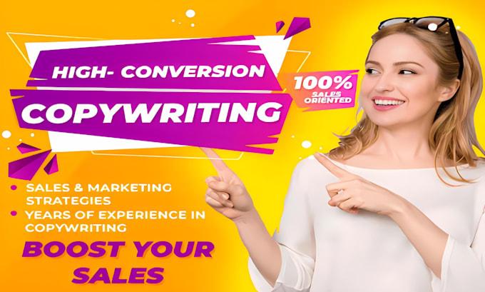 I will do sales copy, email copywriting sales letter ad copy for landing and sales page