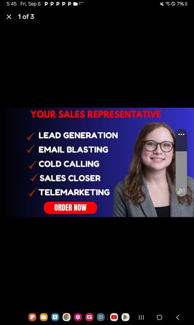 I will be your sales representative sales closer lead generation telemarketing