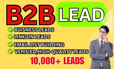 I will b2b lead generation, linkedin lead and build a prospect email list