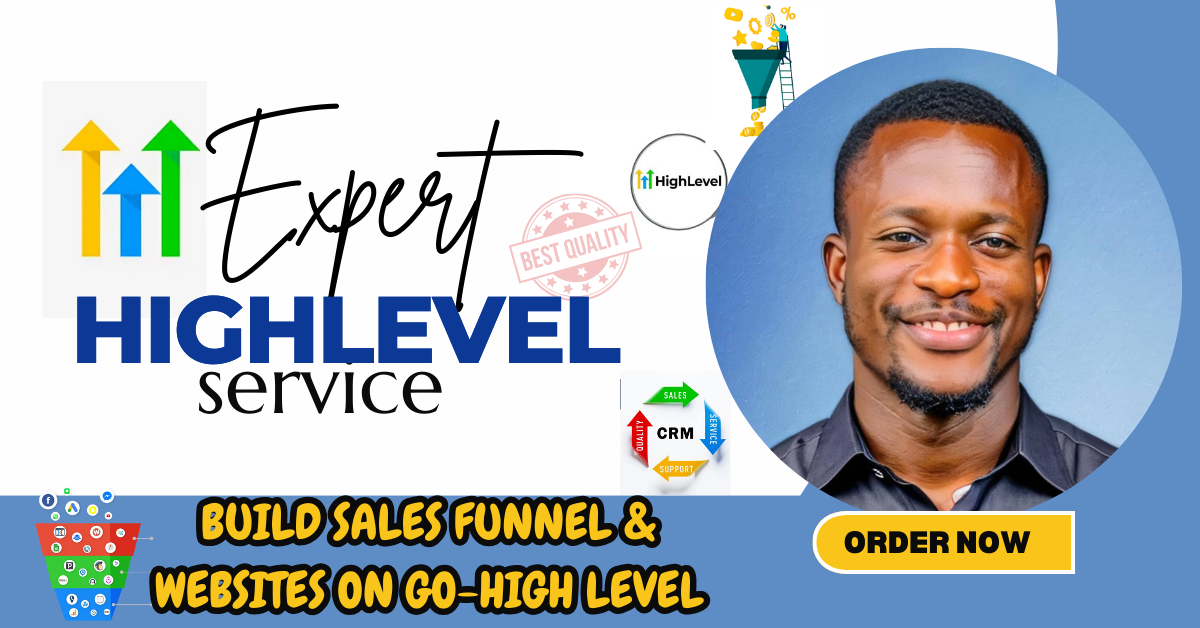 I will be your gohighlevel expert, sales funnel and website