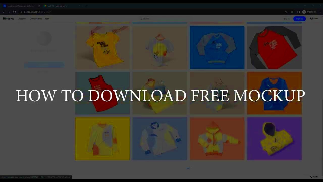 HOW TO DOWNLOAD FREE MOCKUP ON BEHANCE YouTube