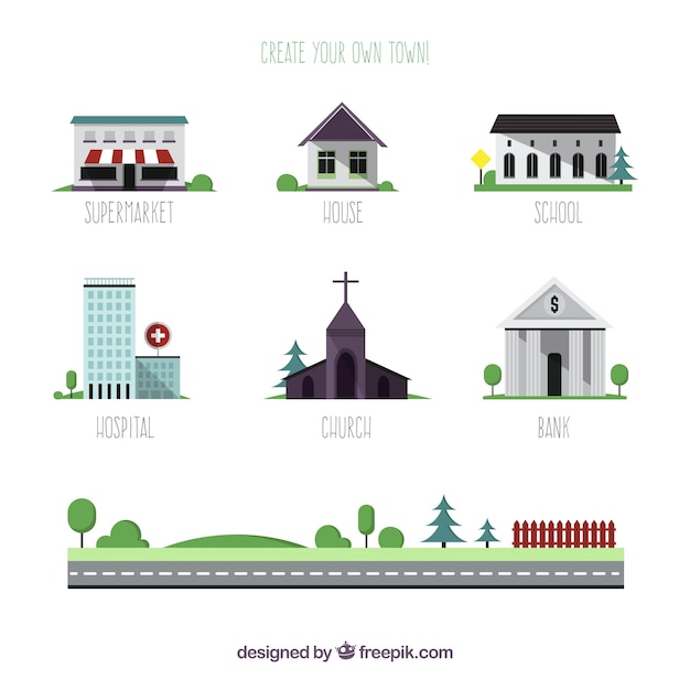 Your Own Town Vector Templates – Free Download